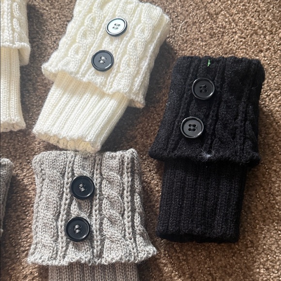 Set of Knit Boot Cuffs with Buttons - Picture 4 of 8